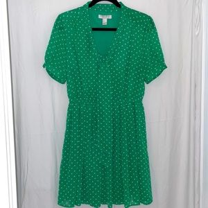 Forever 21 Green and White Dress Size L